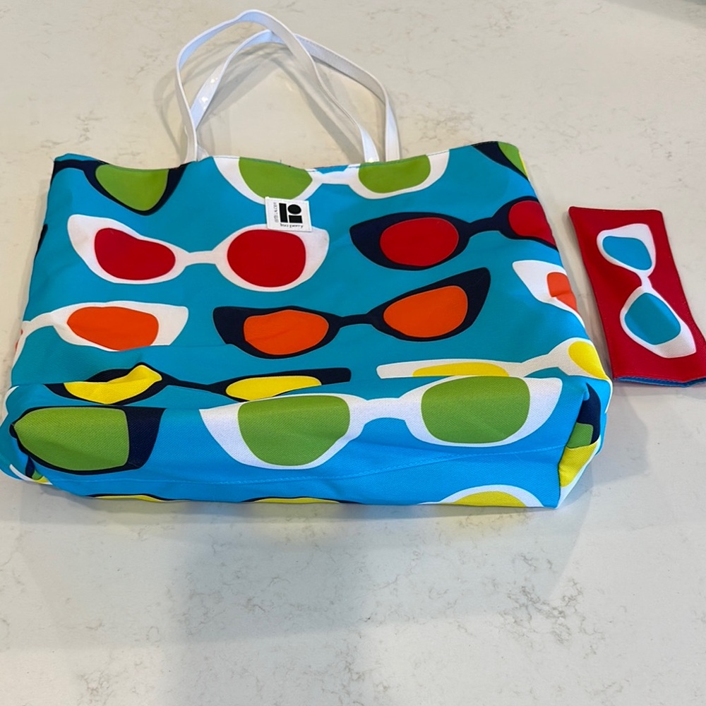 Colorful Sunglasses Tote Bag with Pouch